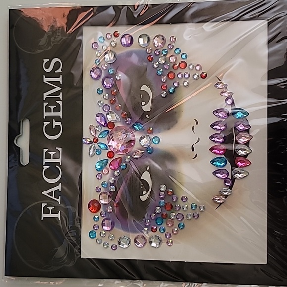 Face Gems 3D Crystal Colorful Acrylic Rhinestone Sticker Reuseable Decoration 10 - Picture 4 of 4